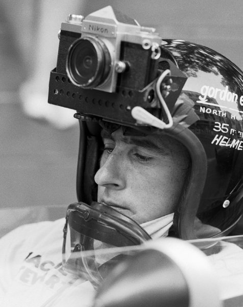 Jackie Stewart with an "on board" camera