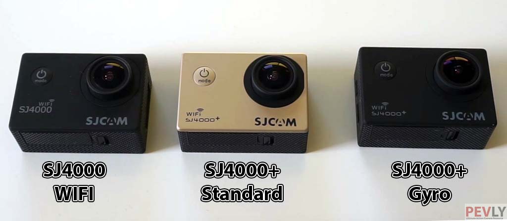 Overview of all 3 SJ4000 series cameras : WiFi, Standard and Gyro.