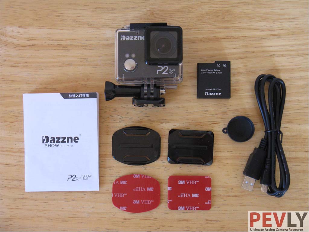 Dazzne P2 Plus 2K action camera acessories