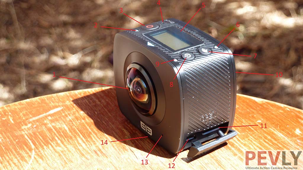 ELECAM 360 Video Camera 360 Degrees Panorama Camera 8