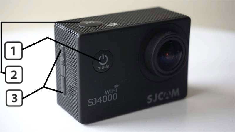 Overview of basic operation buttons of SJ4000 and SJ4000 WiFi cameras.