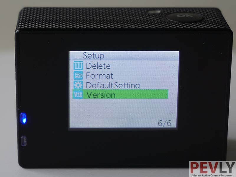Final, 6th page of SJ4000 settings.