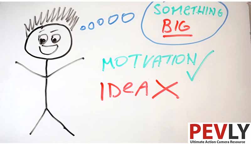 Lacked the idea, but had enormous motivation to do something big.