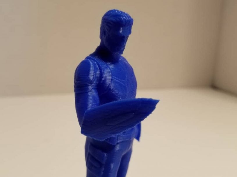 3D printout - Tevo Michelangelo - blue Captain America.