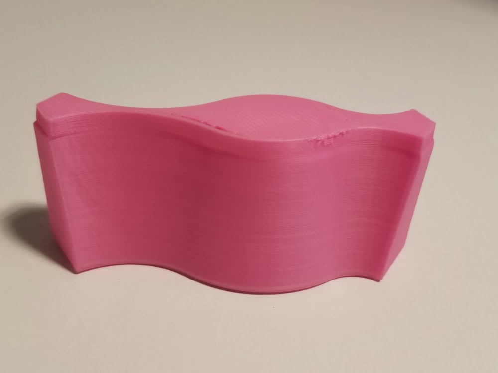 Closeup of the wave test.