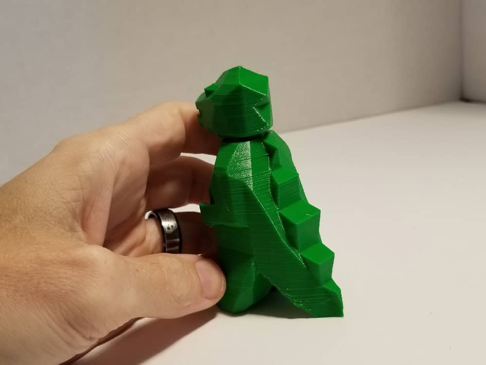 Tevo Michelangelo 3D Printer -- TPU filament -- green Godzilla