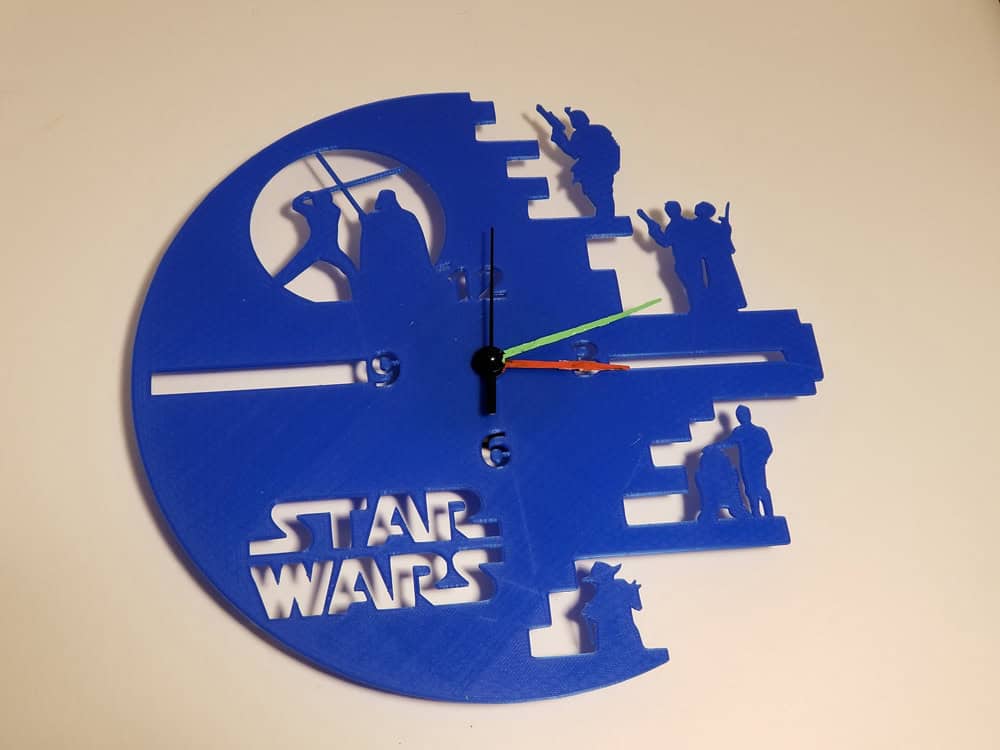 3D printout: Nerdy Star Wars clock.