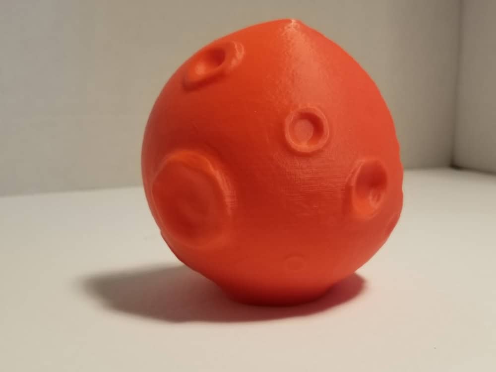 Photo of Moon City 3D printout - from behind.