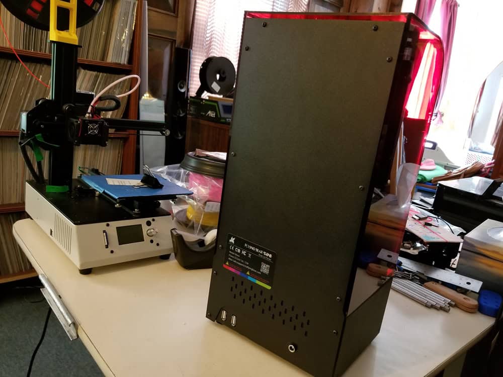 Photo with a rear view of the printer.