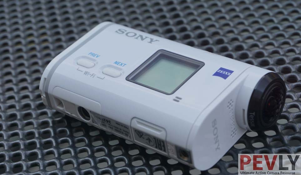 Sony 4K FDR-X1000V Action Camera botton and side view