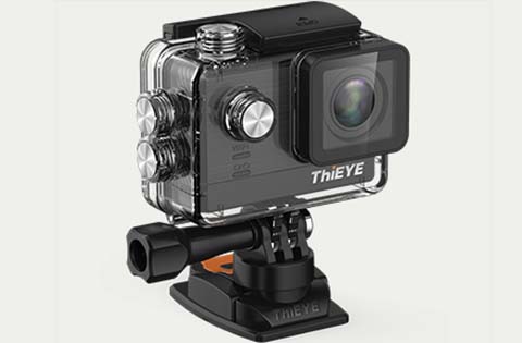 Navitech 18-in-1 Action Camera Accessories Combo Kit with EVA Case Compatible with The ThiEYE T5e Action Camera 