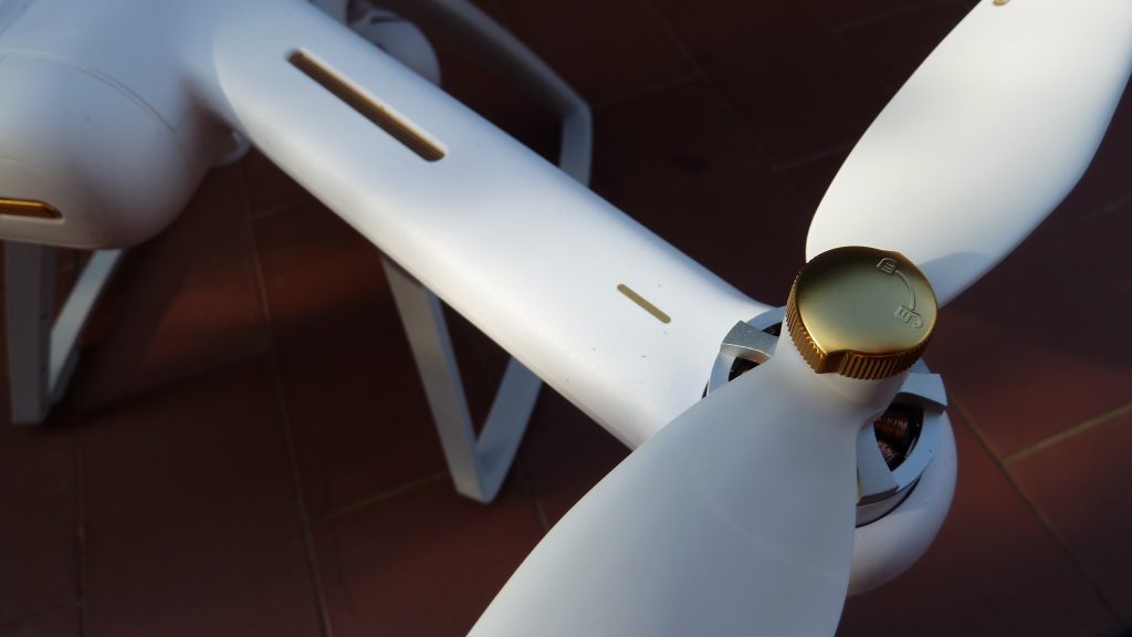 Close-up of one of the propellers.
