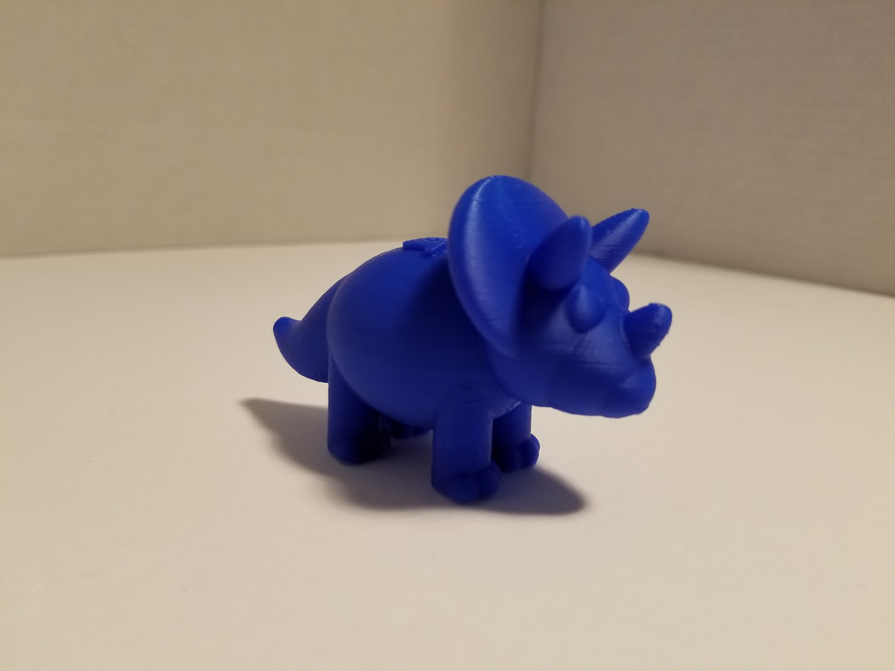 Photo blue triceratops.