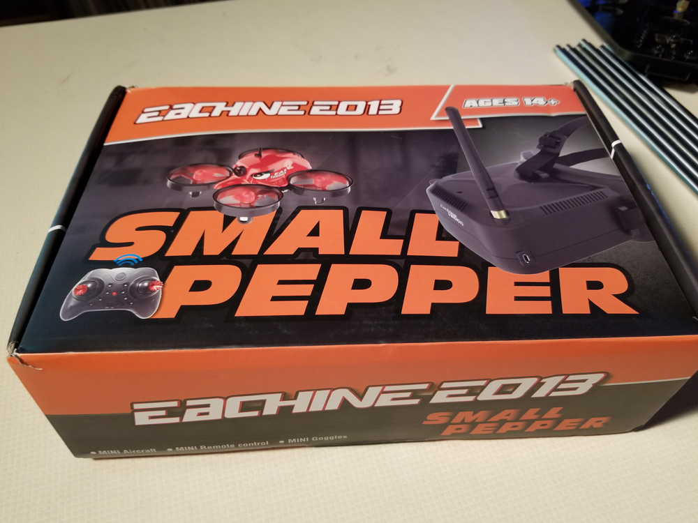 Photo of box for Eachine E013 Small Pepper drone.
